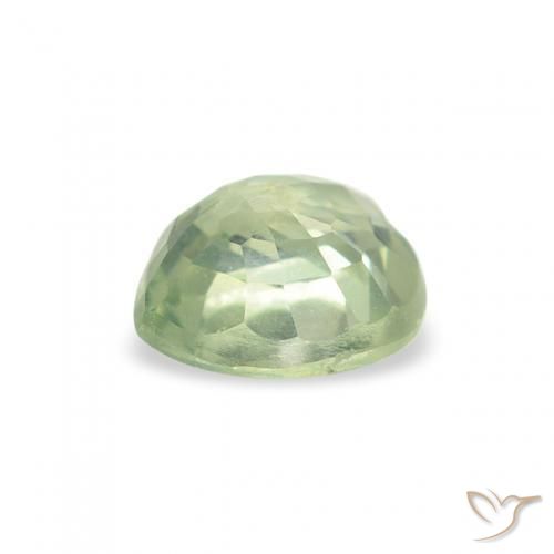 Saphir Vert très clair naturelle Cœur, 0.69 ct, VS