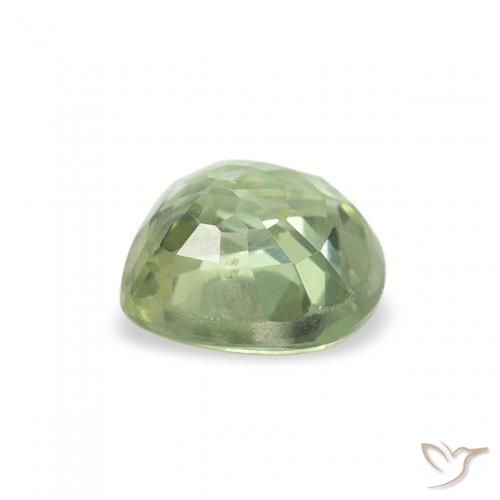 Saphir Vert clair naturelle Cœur, 0.66 ct, VS