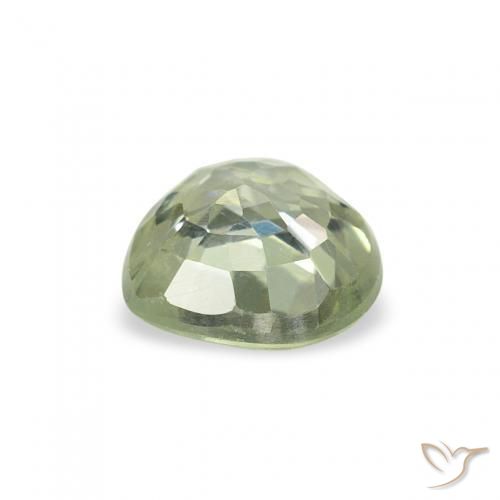 Saphir Vert grisâtre naturelle Cœur, 0.62 ct, VS