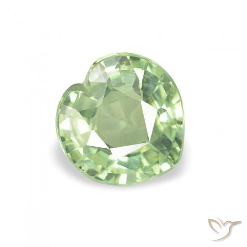 0.64ct Naturel Forêt verte Saphir, Cœur, VS