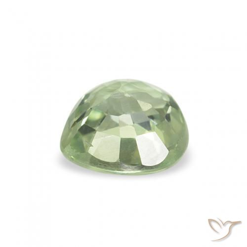 Saphir Vert clair naturelle Cœur, 0.64 ct, VS
