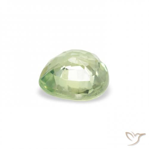 Saphir Vert jaune léger naturelle Cœur, 0.64 ct, VS