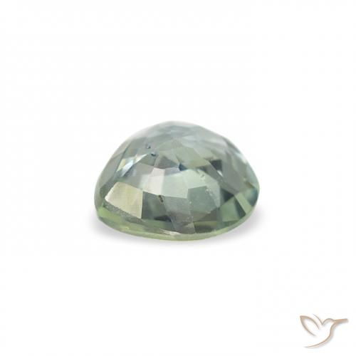 Saphir Vert clair naturelle Cœur, 0.61 ct, VS