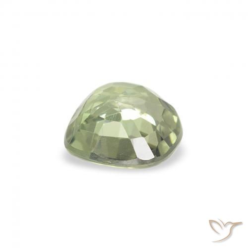 Saphir Vert clair naturelle Cœur, 0.61 ct, VS