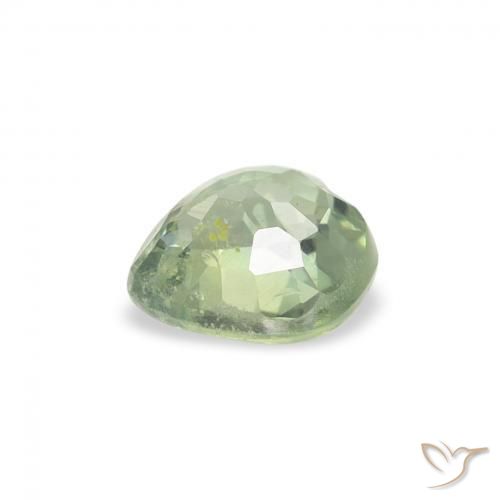 Saphir Vert clair naturelle Cœur, 0.65 ct, VS