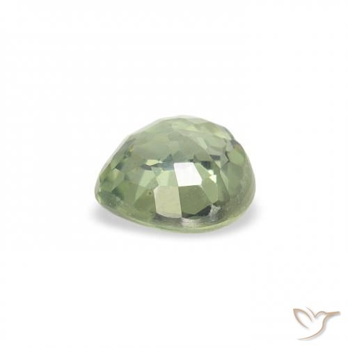 Saphir Vert sauge très clair naturelle Cœur, 0.61 ct, VS