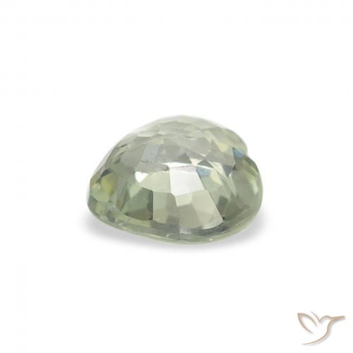 Saphir Medium Light Green naturelle Cœur, 0.66 ct, VS