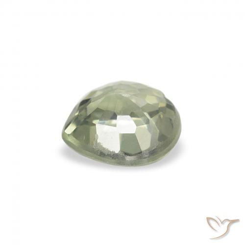Saphir Vert moyen naturelle Cœur, 0.62 ct, VS