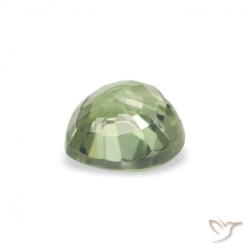 Saphir Forêt verte naturelle Cœur, 0.68 ct, VS