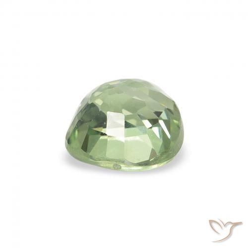 Saphir Vert pâle naturelle Cœur, 0.76 ct, VS