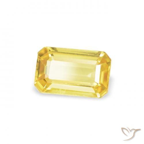 Saphir Jaune Toscane naturelle Octogone / coupe Émeraude, 0.41 ct, VS