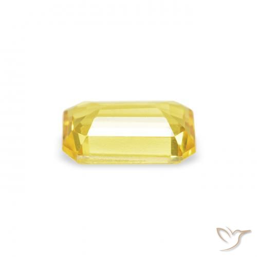 Saphir Jaune Toscane naturelle Octogone / coupe Émeraude, 0.41 ct, VS
