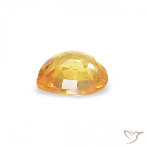 Saphir Doré vif naturelle Cœur, 0.34 ct, VS