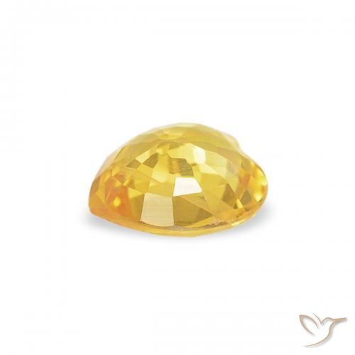 Saphir Doré moyen naturelle Cœur, 0.36 ct, VS