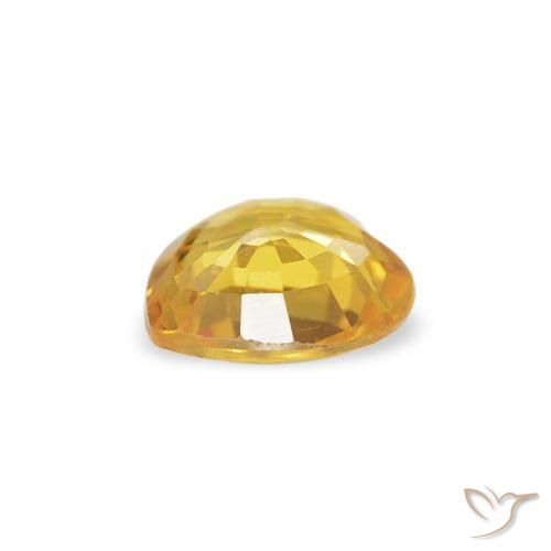 Saphir Orange Doré naturelle Cœur, 0.40 ct, VS