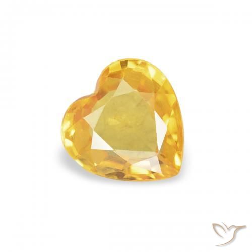 Saphir Doré naturelle Cœur, 0.36 ct, VS