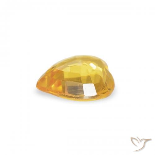 Saphir Doré naturelle Cœur, 0.36 ct, VS