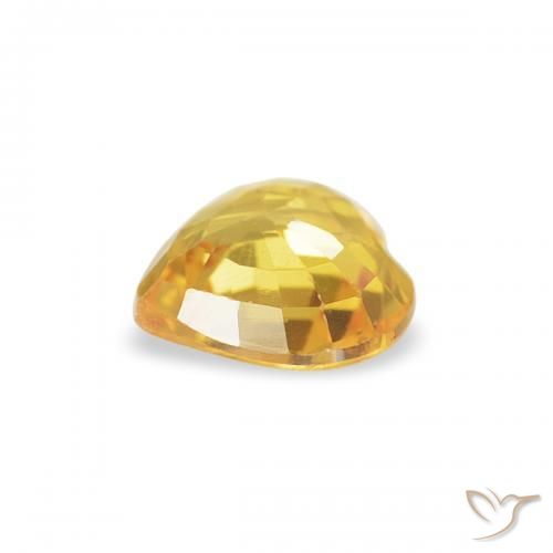 Saphir Doré naturelle Cœur, 0.42 ct, VS