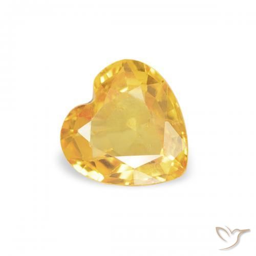 Saphir Or moyen naturelle Cœur, 0.39 ct, VS
