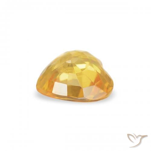 Saphir Or moyen naturelle Cœur, 0.39 ct, VS