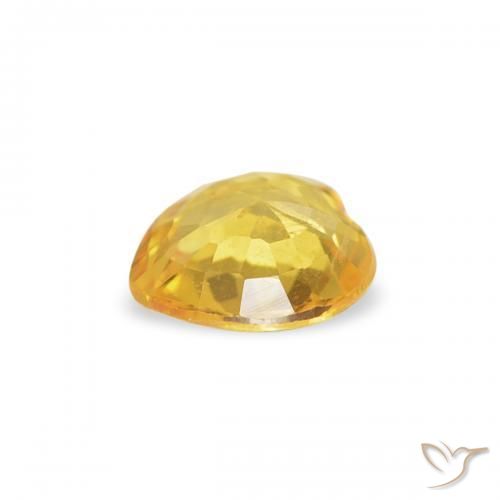 Saphir Doré naturelle Cœur, 0.34 ct, VS