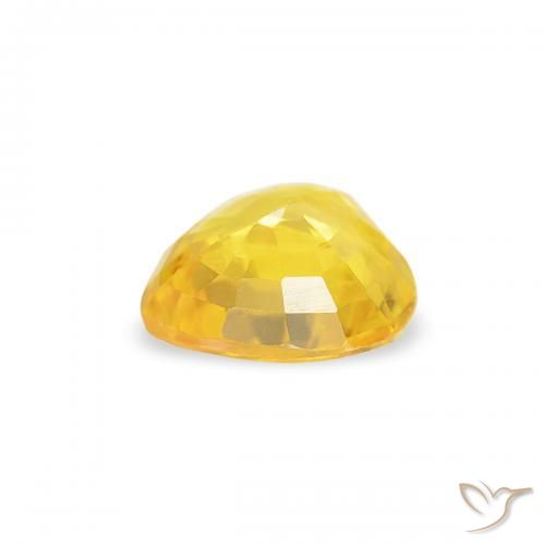 Saphir Bourdon jaune naturelle Cœur, 0.40 ct, VS