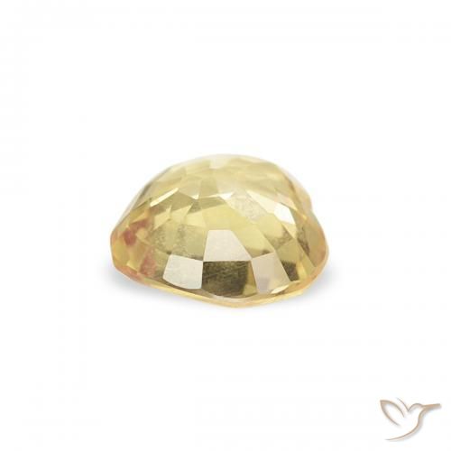 Saphir Jaune doré léger naturelle Cœur, 0.40 ct, VS