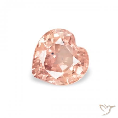 0.44ct Naturel Rose clair Saphir, Cœur, VS