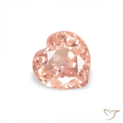 Saphir Rose clair naturelle Cœur, 0.44 ct, VS