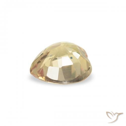 Saphir Jaune clair naturelle Cœur, 0.43 ct, VVS-VS