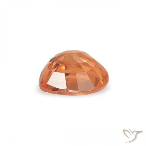 Saphir Orange vif naturelle Cœur, 0.43 ct, VS