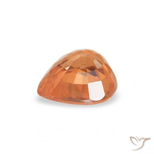 Saphir Orange vif naturelle Cœur, 0.42 ct, VS