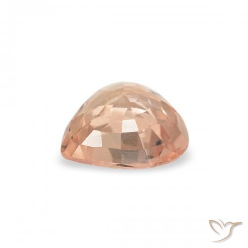 Saphir Orange tigre léger naturelle Cœur, 0.42 ct, VVS-VS