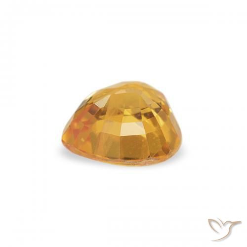 Saphir Orange doré naturelle Cœur, 0.44 ct, VVS-VS