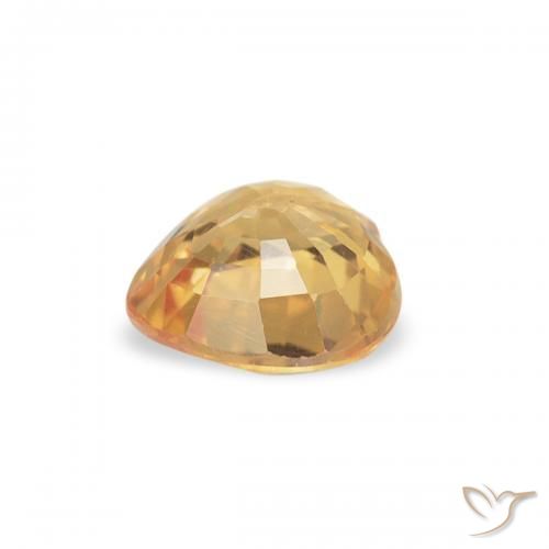 Saphir Orange-or léger naturelle Cœur, 0.44 ct, VVS-VS