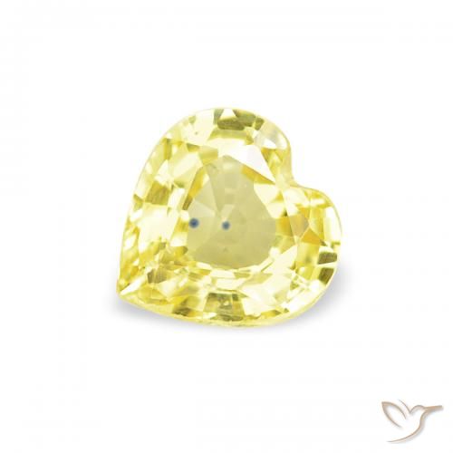 0.41ct Jaune clair Saphir, Cœur, VVS-VS