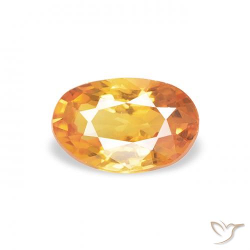 0.60ct Naturel Or orange foncé Saphir, ovale, VS