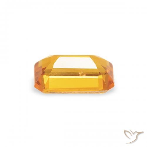 Saphir Orange-or naturelle Octogone / coupe Émeraude, 0.41 ct, VS