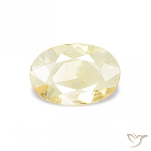 0.30ct Jaune clair Saphir, ovale, VVS