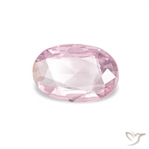 Saphir Rose clair naturelle ovale, 0.33 ct, VVS