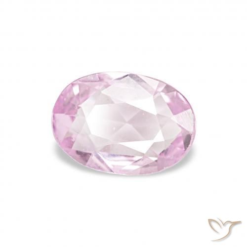 Saphir Rose pourpre léger naturelle ovale, 0.43 ct, VVS