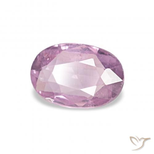 Saphir Violet Rosâtre naturelle ovale, 0.53 ct, VS