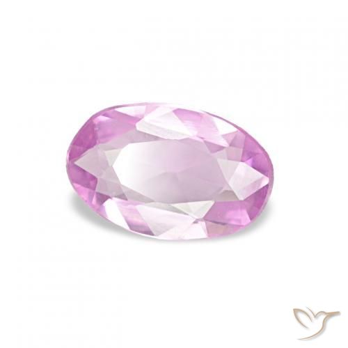 Saphir Violet clair naturelle ovale, 0.33 ct, VVS