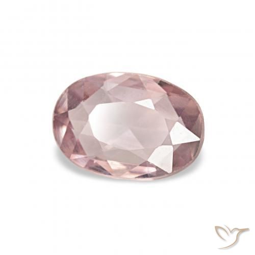 Saphir Rose bubblegum léger naturelle ovale, 0.52 ct, VVS