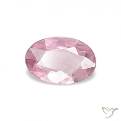 Saphir Rose bubblegum léger naturelle ovale, 0.38 ct, VVS