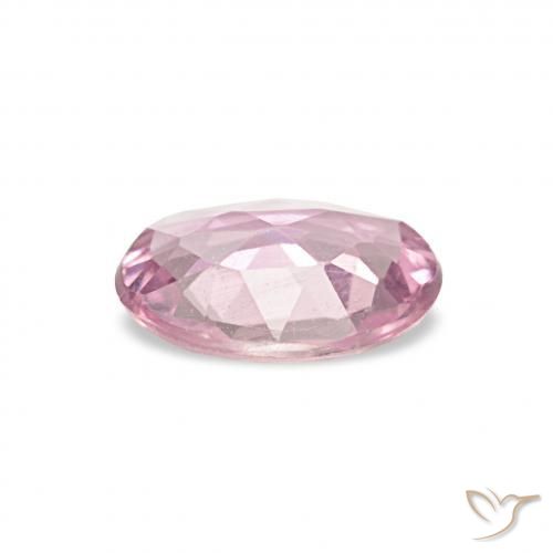 Saphir Rose bubblegum léger naturelle ovale, 0.38 ct, VVS