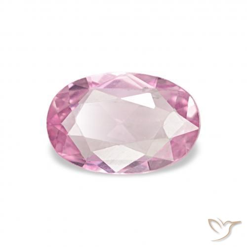 Saphir Rose bubblegum naturelle ovale, 0.48 ct, VVS