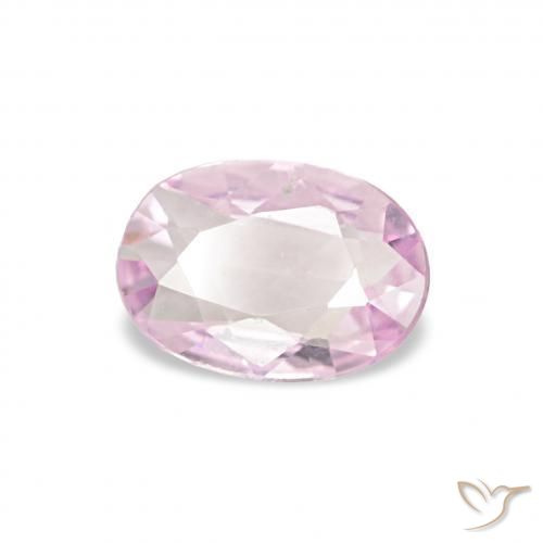 Saphir Rose clair naturelle ovale, 0.38 ct, VVS