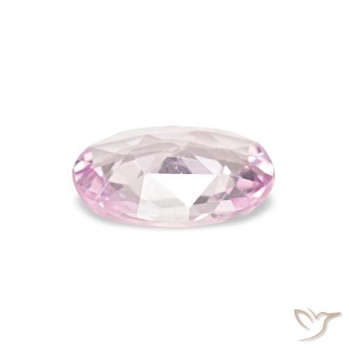 Saphir Rose clair naturelle ovale, 0.38 ct, VVS