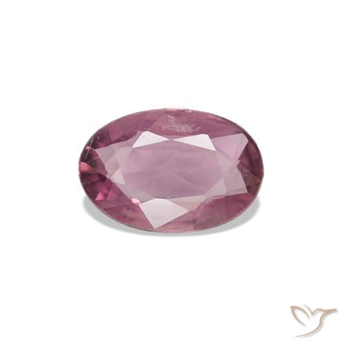 Saphir Violet rougeâtre naturelle ovale, 0.38 ct, VVS-VS